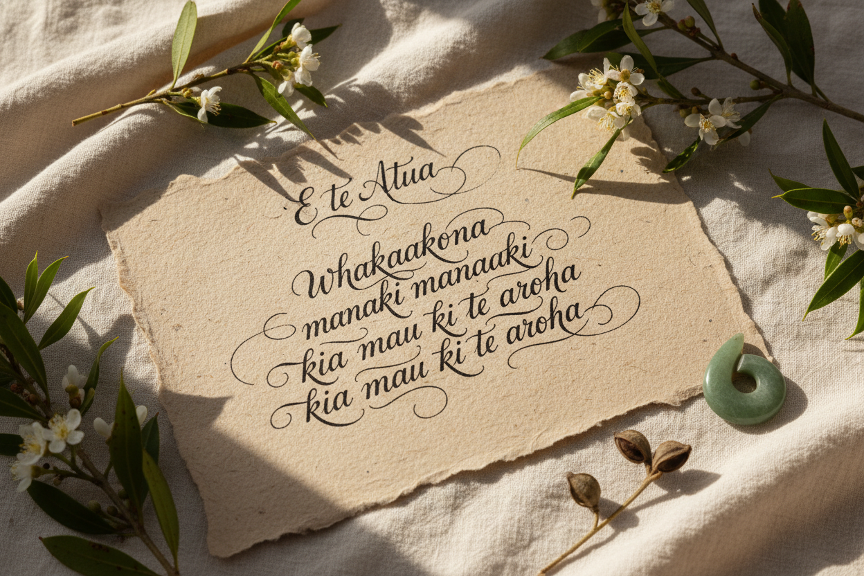 Personalised Handwritten Karakia