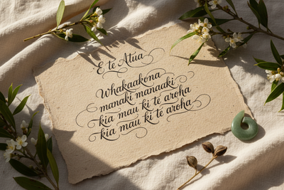 Personalised Handwritten Karakia